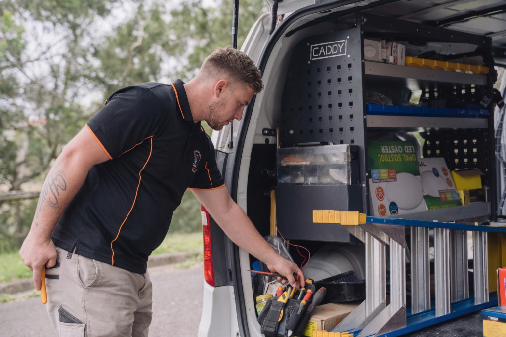 Licensed Blakehurst electrician working on a residential job