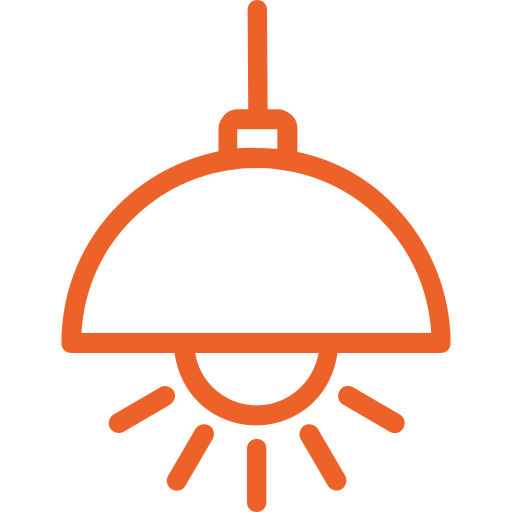 Lighting and downlights icon